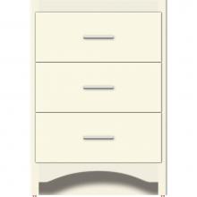 Strasser Woodenwork 45-244 - 24 X 21 X 34.5 Ravenna Town Vanity Slab Sat Biscuit 3 Drw