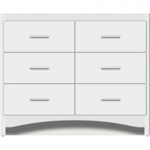 Strasser Woodenwork 46-013 - 42 X 21 X 34.5 Ravenna Town Vanity Slab Powder Grey 6 Drw