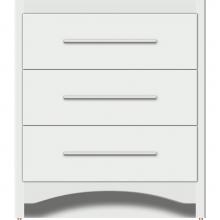 Strasser Woodenwork 45-473 - 30 X 21 X 34.5 Ravenna Town Vanity Slab Powder Grey 3 Drw