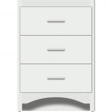 Strasser Woodenwork 45-243 - 24 X 21 X 34.5 Ravenna Town Vanity Slab Powder Grey 3 Drw