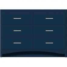 Strasser Woodenwork 46-225 - 48 X 21 X 34.5 Ravenna Town Vanity Slab Lapis Night 6 Drw