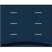Strasser Woodenwork 46-007 - 42 X 21 X 34.5 Ravenna Town Vanity Slab Lapis Night 6 Drw