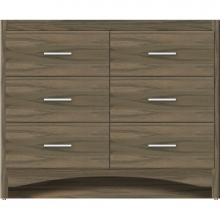 Strasser Woodenwork 46-006 - 42 X 21 X 34.5 Ravenna Town Vanity Slab Dusky Oak 6 Drw