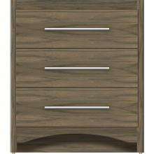 Strasser Woodenwork 45-466 - 30 X 21 X 34.5 Ravenna Town Vanity Slab Dusky Oak 3 Drw