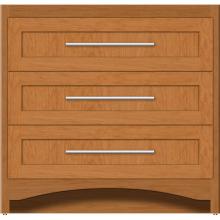 Strasser Woodenwork 45-736 - 36 X 21 X 34.5 Ravenna Town Vanity Shaker Nat Cherry 3 Drw
