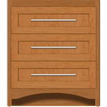 Strasser Woodenwork 45-452 - 30 X 21 X 34.5 Ravenna Town Vanity Shaker Nat Cherry 3 Drw