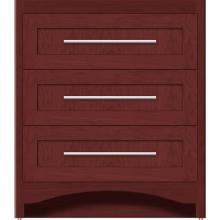 Strasser Woodenwork 45-448 - 30 X 21 X 34.5 Ravenna Town Vanity Shaker Dk Cherry 3 Drw