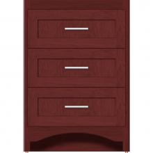 Strasser Woodenwork 45-094 - 24 X 21 X 34.5 Ravenna Town Vanity Shaker Dk Cherry 3 Drw
