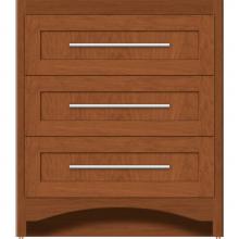 Strasser Woodenwork 45-447 - 30 X 21 X 34.5 Ravenna Town Vanity Shaker Cinn Cherry 3 Drw