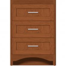Strasser Woodenwork 45-093 - 24 X 21 X 34.5 Ravenna Town Vanity Shaker Cinn Cherry 3 Drw