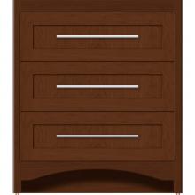 Strasser Woodenwork 45-445 - 30 X 21 X 34.5 Ravenna Town Vanity Shaker Pecan Cherry 3 Drw