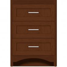 Strasser Woodenwork 45-091 - 24 X 21 X 34.5 Ravenna Town Vanity Shaker Pecan Cherry 3 Drw
