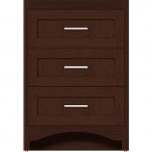 Strasser Woodenwork 45-132 - 24 X 21 X 34.5 Ravenna Town Vanity Shaker Choc Cherry 3 Drw