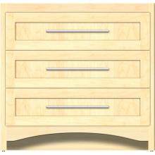 Strasser Woodenwork 45-737 - 36 X 21 X 34.5 Ravenna Town Vanity Shaker Nat Maple 3 Drw