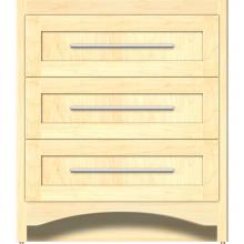 Strasser Woodenwork 45-453 - 30 X 21 X 34.5 Ravenna Town Vanity Shaker Nat Maple 3 Drw