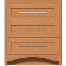 Strasser Woodenwork 45-454 - 30 X 21 X 34.5 Ravenna Town Vanity Shaker Nat Oak 3 Drw