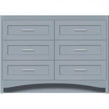 Strasser Woodenwork 46-110 - 48 X 18 X 34.5 Ravenna Town Vanity Shaker Silver Oak 6 Drw
