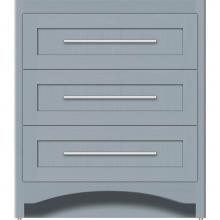 Strasser Woodenwork 45-461 - 30 X 21 X 34.5 Ravenna Town Vanity Shaker Silver Oak 3 Drw