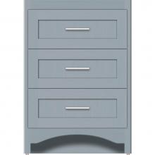 Strasser Woodenwork 45-203 - 24 X 21 X 34.5 Ravenna Town Vanity Shaker Silver Oak 3 Drw