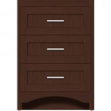 Strasser Woodenwork 44-943 - 24 X 18 X 34.5 Ravenna Town Vanity Shaker Choc Oak 3 Drw