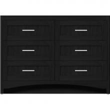 Strasser Woodenwork 46-100 - 48 X 18 X 34.5 Ravenna Town Vanity Shaker Midnight Oak 6 Drw