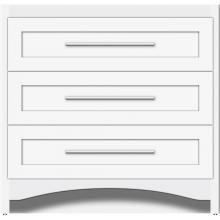 Strasser Woodenwork 45-744 - 36 X 21 X 34.5 Ravenna Town Vanity Shaker Sat White 3 Drw