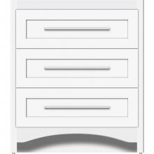 Strasser Woodenwork 45-460 - 30 X 21 X 34.5 Ravenna Town Vanity Shaker Sat White 3 Drw
