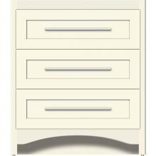 Strasser Woodenwork 45-457 - 30 X 21 X 34.5 Ravenna Town Vanity Shaker Sat Biscuit 3 Drw