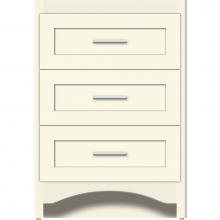 Strasser Woodenwork 45-136 - 24 X 21 X 34.5 Ravenna Town Vanity Shaker Sat Biscuit 3 Drw