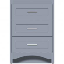 Strasser Woodenwork 44-974 - 24 X 18 X 34.5 Ravenna Town Vanity Shaker Sat Silver 3 Drw