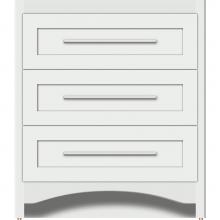 Strasser Woodenwork 45-456 - 30 X 21 X 34.5 Ravenna Town Vanity Shaker Powder Grey 3 Drw
