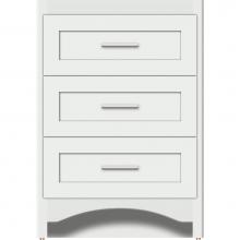 Strasser Woodenwork 45-133 - 24 X 21 X 34.5 Ravenna Town Vanity Shaker Powder Grey 3 Drw