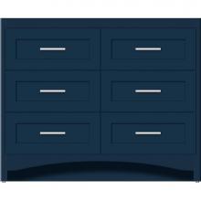 Strasser Woodenwork 45-990 - 42 X 21 X 34.5 Ravenna Town Vanity Shaker Lapis Night 6 Drw