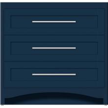 Strasser Woodenwork 45-734 - 36 X 21 X 34.5 Ravenna Town Vanity Shaker Lapis Night 3 Drw