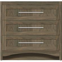 Strasser Woodenwork 45-733 - 36 X 21 X 34.5 Ravenna Town Vanity Shaker Dusky Oak 3 Drw