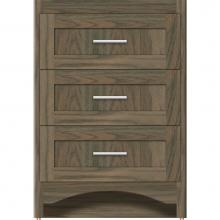 Strasser Woodenwork 45-095 - 24 X 21 X 34.5 Ravenna Town Vanity Shaker Dusky Oak 3 Drw