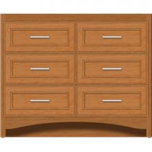Strasser Woodenwork 45-938 - 42 X 21 X 34.5 Ravenna Town Vanity Deco Miter Nat Cherry 6 Drw