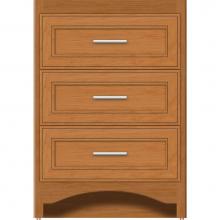 Strasser Woodenwork 45-064 - 24 X 21 X 34.5 Ravenna Town Vanity Deco Miter Nat Cherry 3 Drw