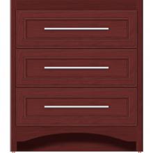 Strasser Woodenwork 45-414 - 30 X 21 X 34.5 Ravenna Town Vanity Deco Miter Dk Cherry 3 Drw