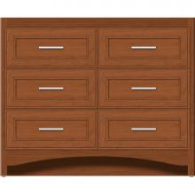 Strasser Woodenwork 45-933 - 42 X 21 X 34.5 Ravenna Town Vanity Deco Miter Cinn Cherry 6 Drw