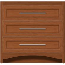 Strasser Woodenwork 45-697 - 36 X 21 X 34.5 Ravenna Town Vanity Deco Miter Cinn Cherry 3 Drw