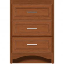 Strasser Woodenwork 45-059 - 24 X 21 X 34.5 Ravenna Town Vanity Deco Miter Cinn Cherry 3 Drw