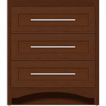 Strasser Woodenwork 45-296 - 30 X 18 X 34.5 Ravenna Town Vanity Deco Miter Pecan Cherry 3 Drw