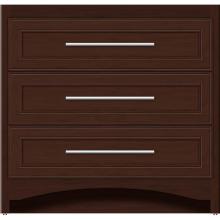 Strasser Woodenwork 45-705 - 36 X 21 X 34.5 Ravenna Town Vanity Deco Miter Choc Cherry 3 Drw