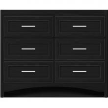 Strasser Woodenwork 45-810 - 42 X 18 X 34.5 Ravenna Town Vanity Deco Miter Midnight Oak 6 Drw