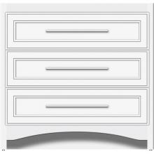 Strasser Woodenwork 45-710 - 36 X 21 X 34.5 Ravenna Town Vanity Deco Miter Sat White 3 Drw