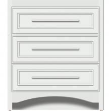 Strasser Woodenwork 45-307 - 30 X 18 X 34.5 Ravenna Town Vanity Deco Miter Powder Grey 3 Drw