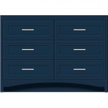 Strasser Woodenwork 46-065 - 48 X 18 X 34.5 Ravenna Town Vanity Deco Miter Lapis Night 6 Drw