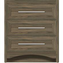 Strasser Woodenwork 45-415 - 30 X 21 X 34.5 Ravenna Town Vanity Deco Miter Dusky Oak 3 Drw