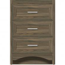 Strasser Woodenwork 45-061 - 24 X 21 X 34.5 Ravenna Town Vanity Deco Miter Dusky Oak 3 Drw